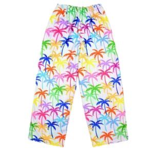 ISCREAM- COZY COZY COZY Kid’s Colorful Palm Tree PLUSH fleece Pants size 4/6